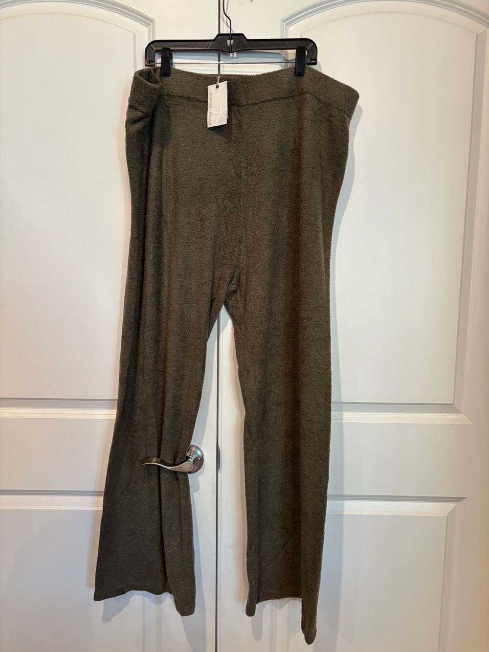 Barefoot Dreams CozyChic Lite Wide Leg Pants Size 3X Olive Green